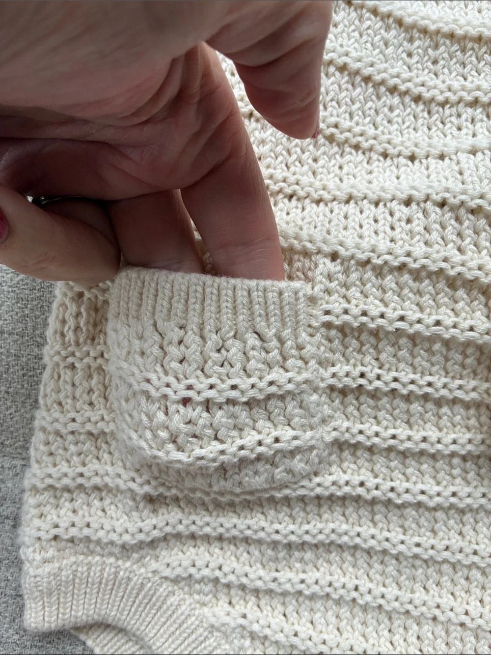 Baby GAP Cream Knit Romper with tag along Teddy